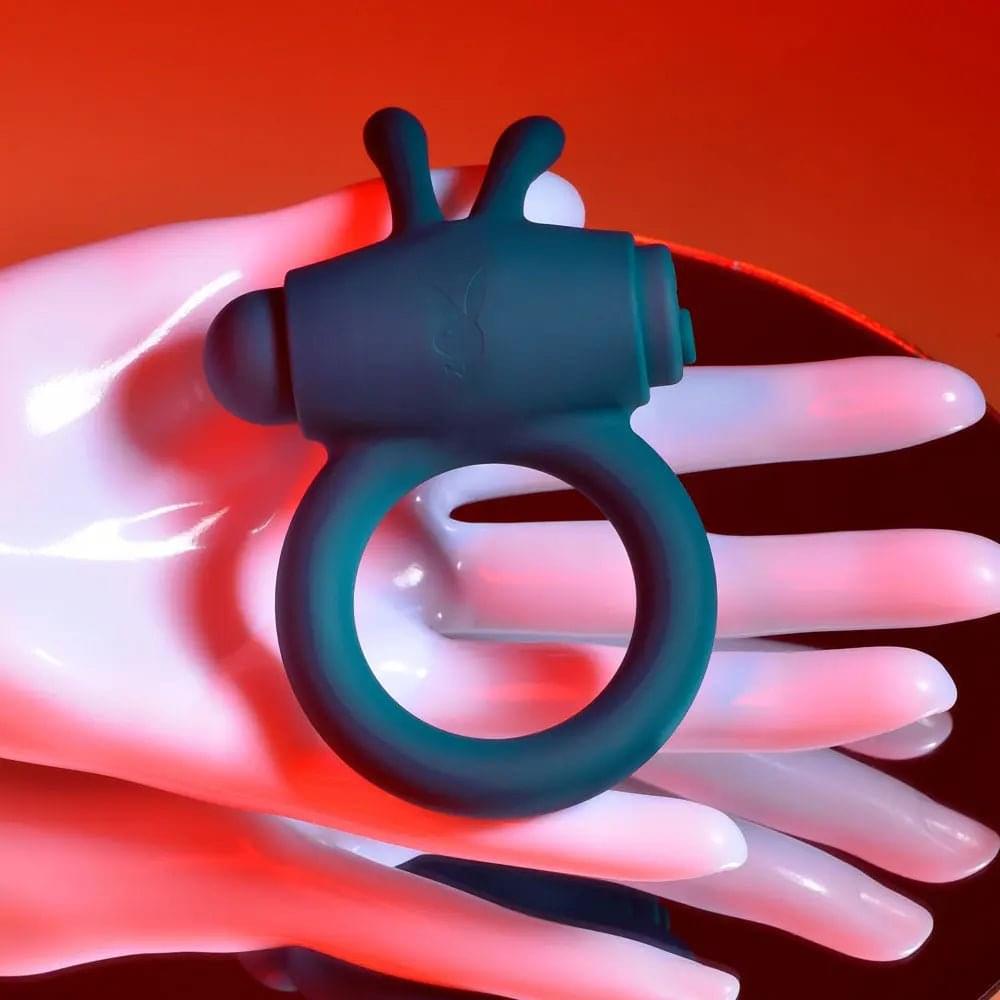 Playboy Pleasure BUNNY BUZZER -  USB Rechargeable Vibrating Cock Ring Playboy Pleasure Discreet Intimate Essentials.