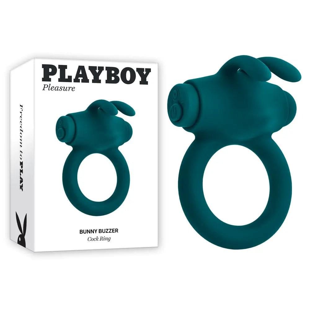 Playboy Pleasure BUNNY BUZZER -  USB Rechargeable Vibrating Cock Ring Playboy Pleasure Discreet Intimate Essentials.