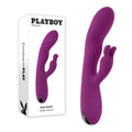 Shop affordable quality Playboy Pleasure BUSY BUNNY - 22.6 cm USB Rechargeable Rabbit Vibrator with Tapping Shaft - Discreet Intimate Essentials - VIBRATORS - Playboy Pleasure