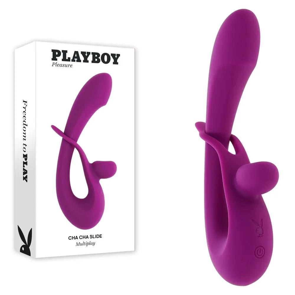 Playboy Pleasure CHA CHA SLIDE -  20 cm USB Rechargeable Rabbit Vibrator Playboy Pleasure Discreet Intimate Essentials.