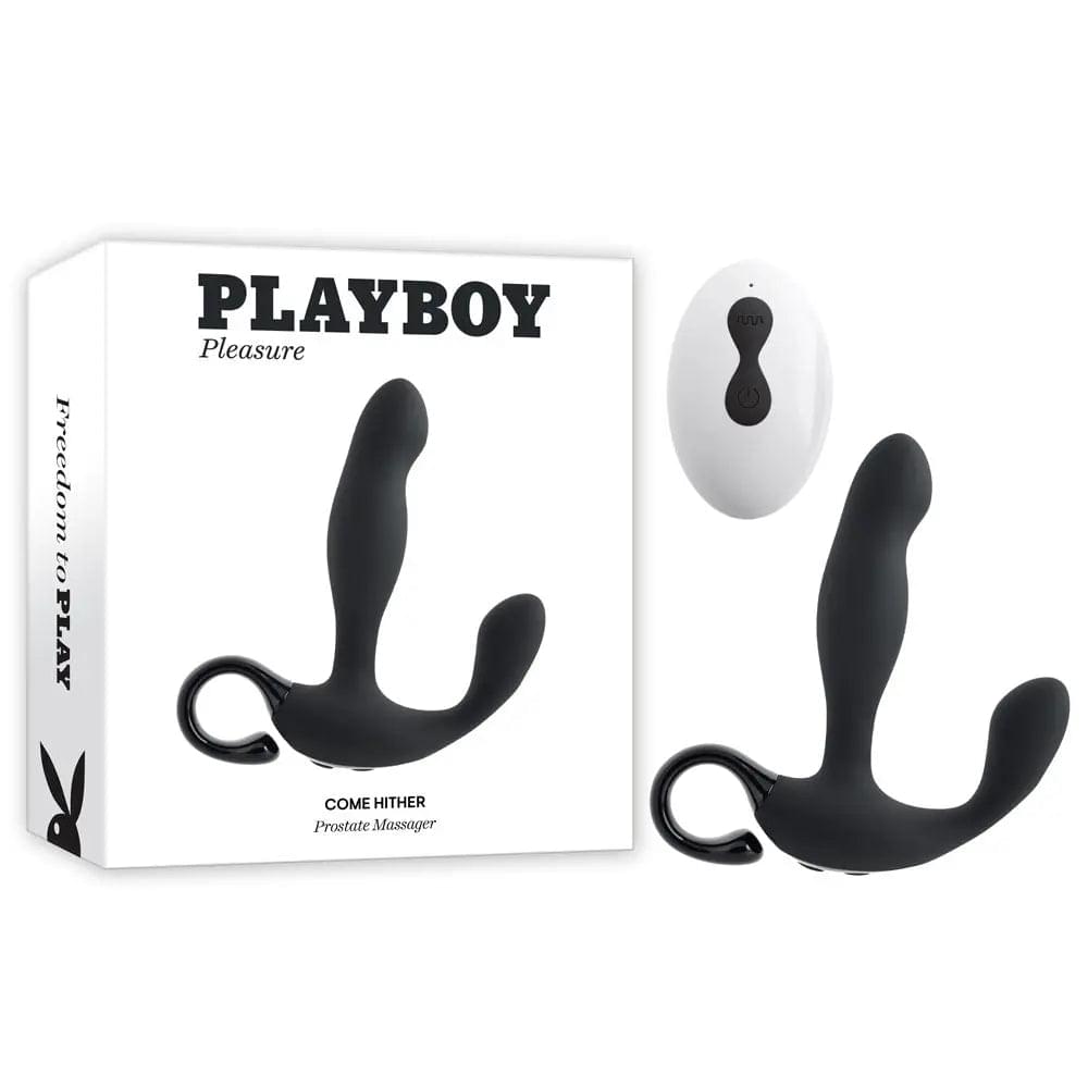 Playboy Pleasure COME HITHER -  13.2 cm USB Rechargeable Vibrating Prostate Massager with Wireless Remote Control Playboy Pleasure Discreet Intimate Essentials.
