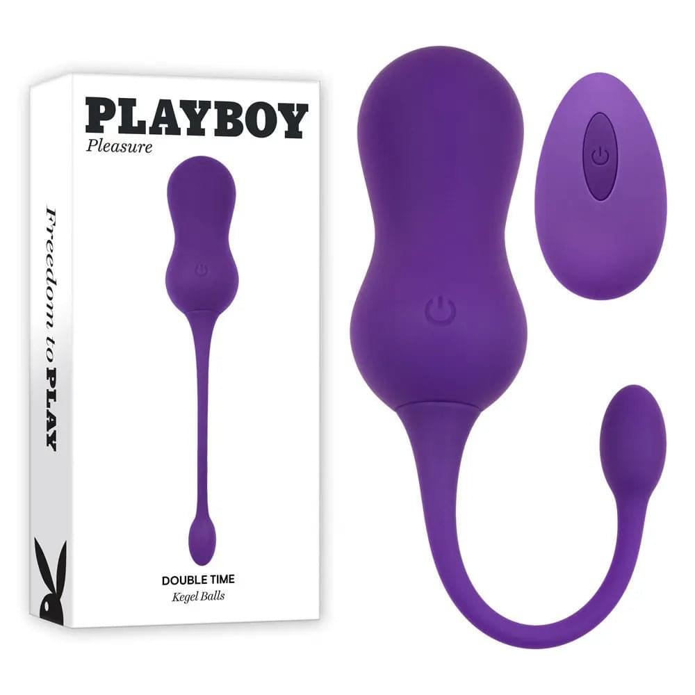 Playboy Pleasure DOUBLE TIME -  USB Rechargeable Vibrating Kegel Balls Playboy Pleasure Discreet Intimate Essentials.