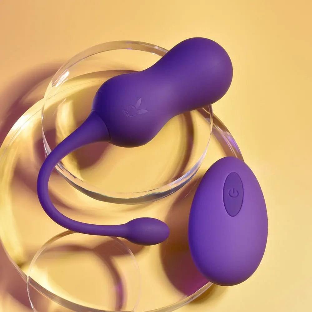 Playboy Pleasure DOUBLE TIME -  USB Rechargeable Vibrating Kegel Balls Playboy Pleasure Discreet Intimate Essentials.