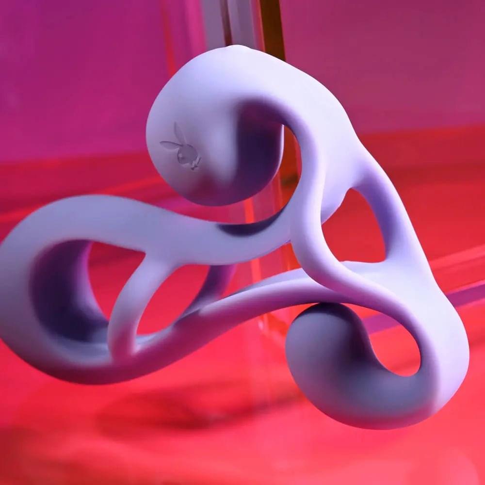 Playboy Pleasure FANTASY CAGE -  USB Rechargeable Vibrating Penis Sleeve Playboy Pleasure Discreet Intimate Essentials.