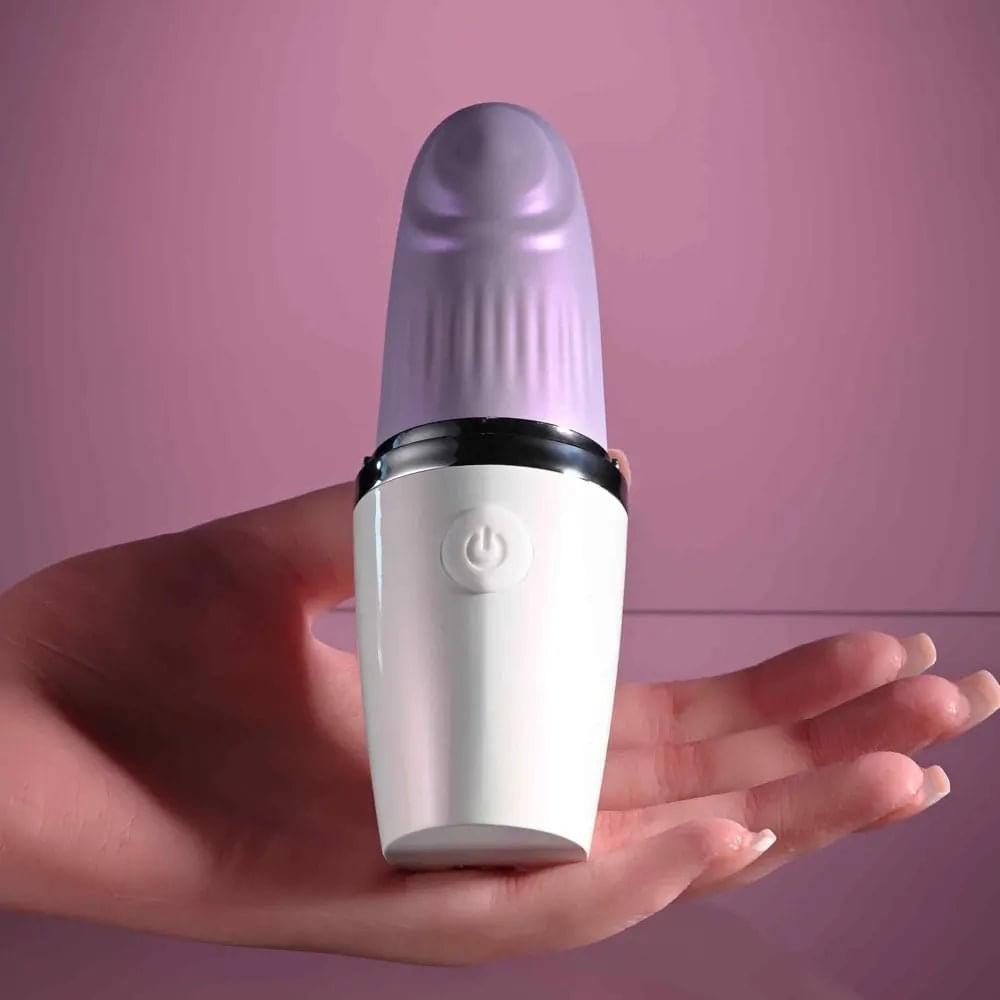 Playboy Pleasure GETAWAY - White/ 14.2 cm USB Rechargeable Tapping Stimulator Playboy Pleasure Discreet Intimate Essentials.