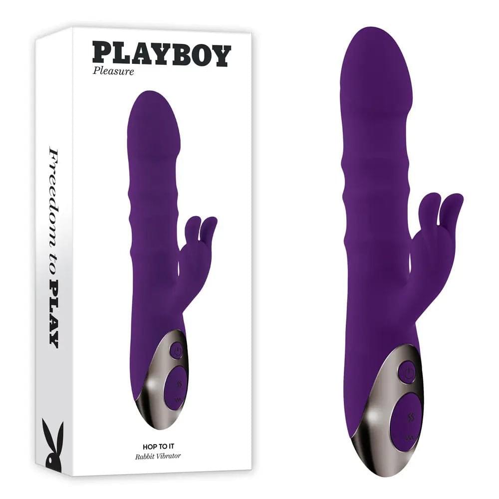 Playboy Pleasure HOP TO IT -  23.5 cm USB Rechargeable Rabbit Vibrator Playboy Pleasure Discreet Intimate Essentials.