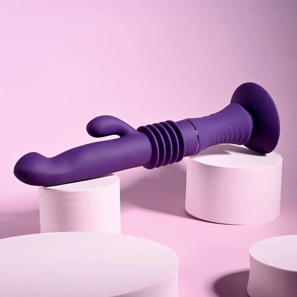 Playboy Pleasure HOPPY ENDING -  29.2 cm USB Rechargeable Thrusting Rabbit Vibrator Playboy Pleasure Discreet Intimate Essentials.