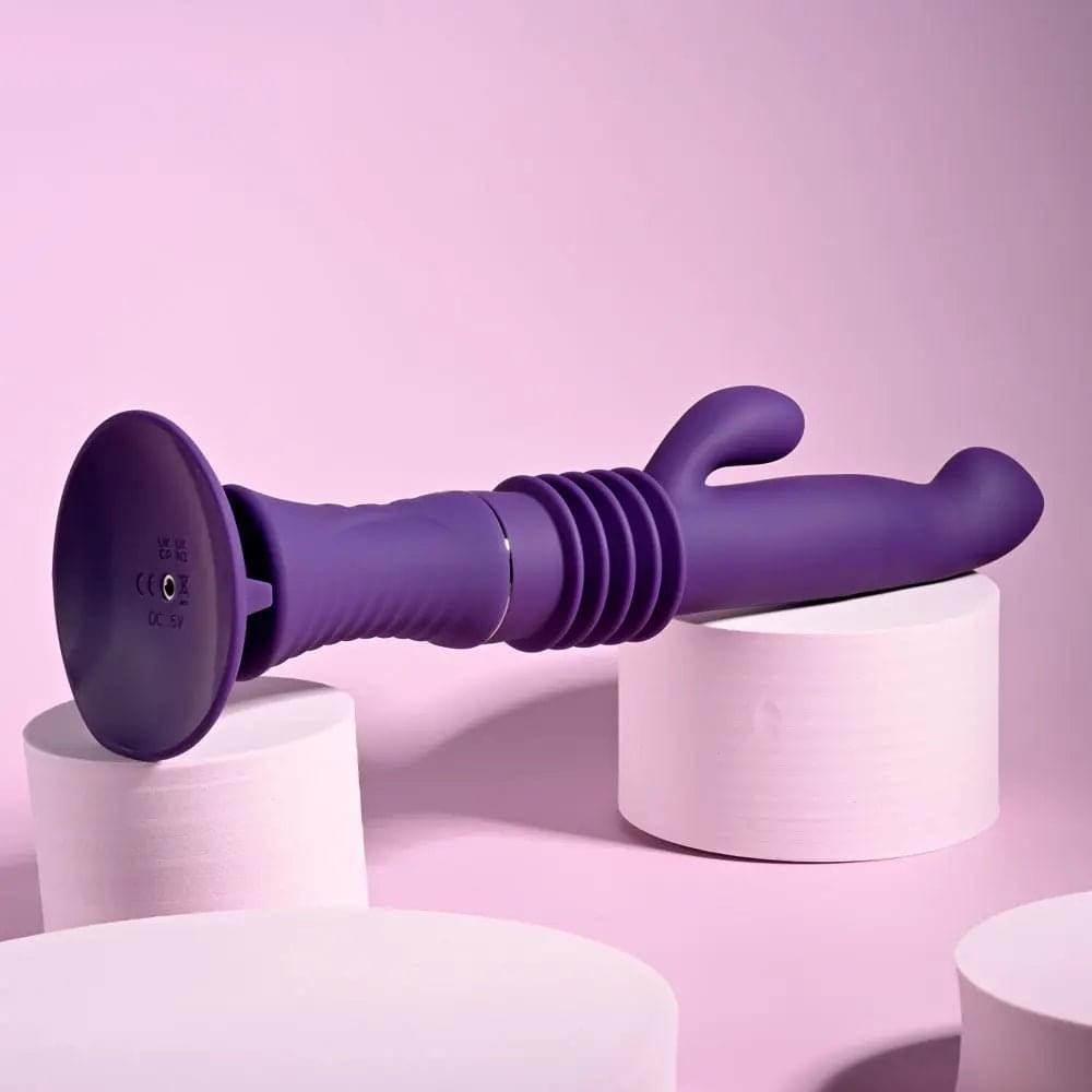 Playboy Pleasure HOPPY ENDING -  29.2 cm USB Rechargeable Thrusting Rabbit Vibrator Playboy Pleasure Discreet Intimate Essentials.