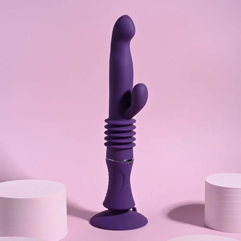 Shop affordable quality Playboy Pleasure HOPPY ENDING - 29.2 cm USB Rechargeable Thrusting Rabbit Vibrator - Discreet Intimate Essentials - VIBRATORS - Playboy Pleasure
