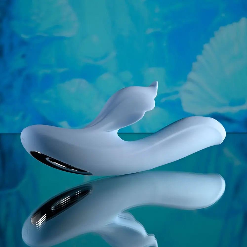Playboy Pleasure IN BLOOM -  23.5 cm USB Rechargeable Thrusting Tapping & Heating Dual Vibrator Playboy Pleasure Discreet Intimate Essentials.