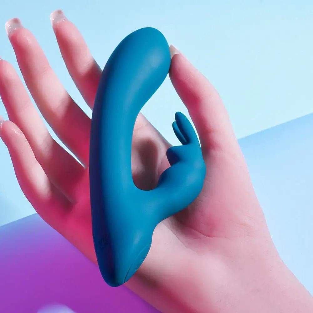 Playboy Pleasure LIL RABBIT - Deep Teal 14.6 cm USB Rechargeable Rabbit Vibrator Playboy Pleasure Discreet Intimate Essentials.