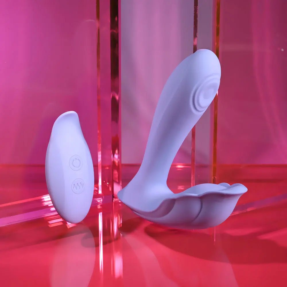 Shop affordable quality Playboy Pleasure LILAC FANTASY - 13.5 cm USB Rechargeable Tapping Vibrator with Remote - Discreet Intimate Essentials - VIBRATORS - Playboy Pleasure