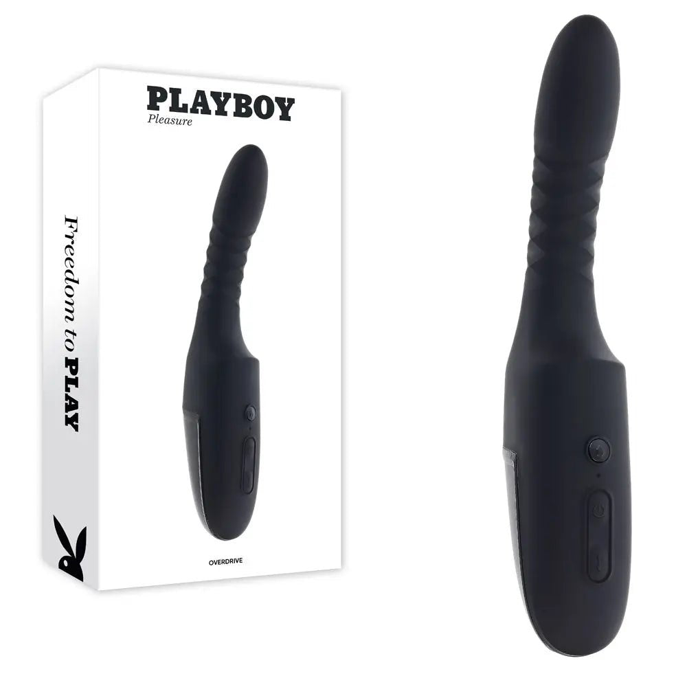 Shop affordable quality Playboy Pleasure OVERDRIVE - 28.2 cm USB Rechargeable Thrusting Vibrator - Discreet Intimate Essentials - VIBRATORS - Playboy Pleasure