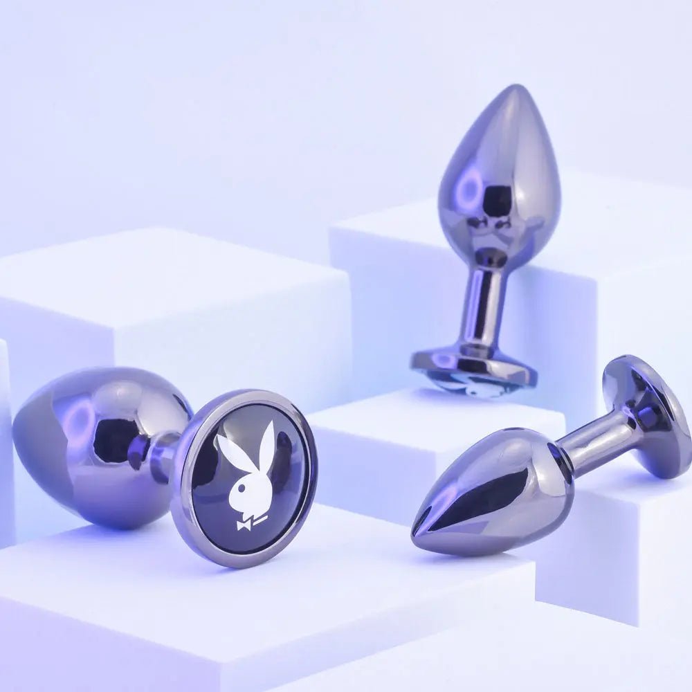 Shop affordable quality Playboy Pleasure PLEASURE 3 WAYS - Metal Butt Plugs - Set of 3 Sizes - Discreet Intimate Essentials - ANAL TOYS - Playboy Pleasure