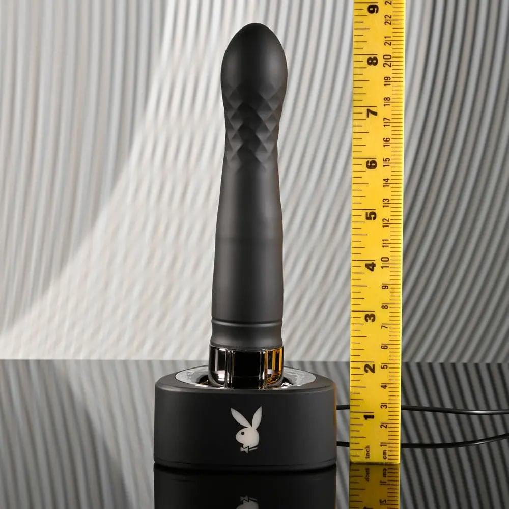 Playboy Pleasure PLEASURE ZONE -  21.4 cm Rechargeable Vibrator with USB Charging Dock Playboy Pleasure Discreet Intimate Essentials.