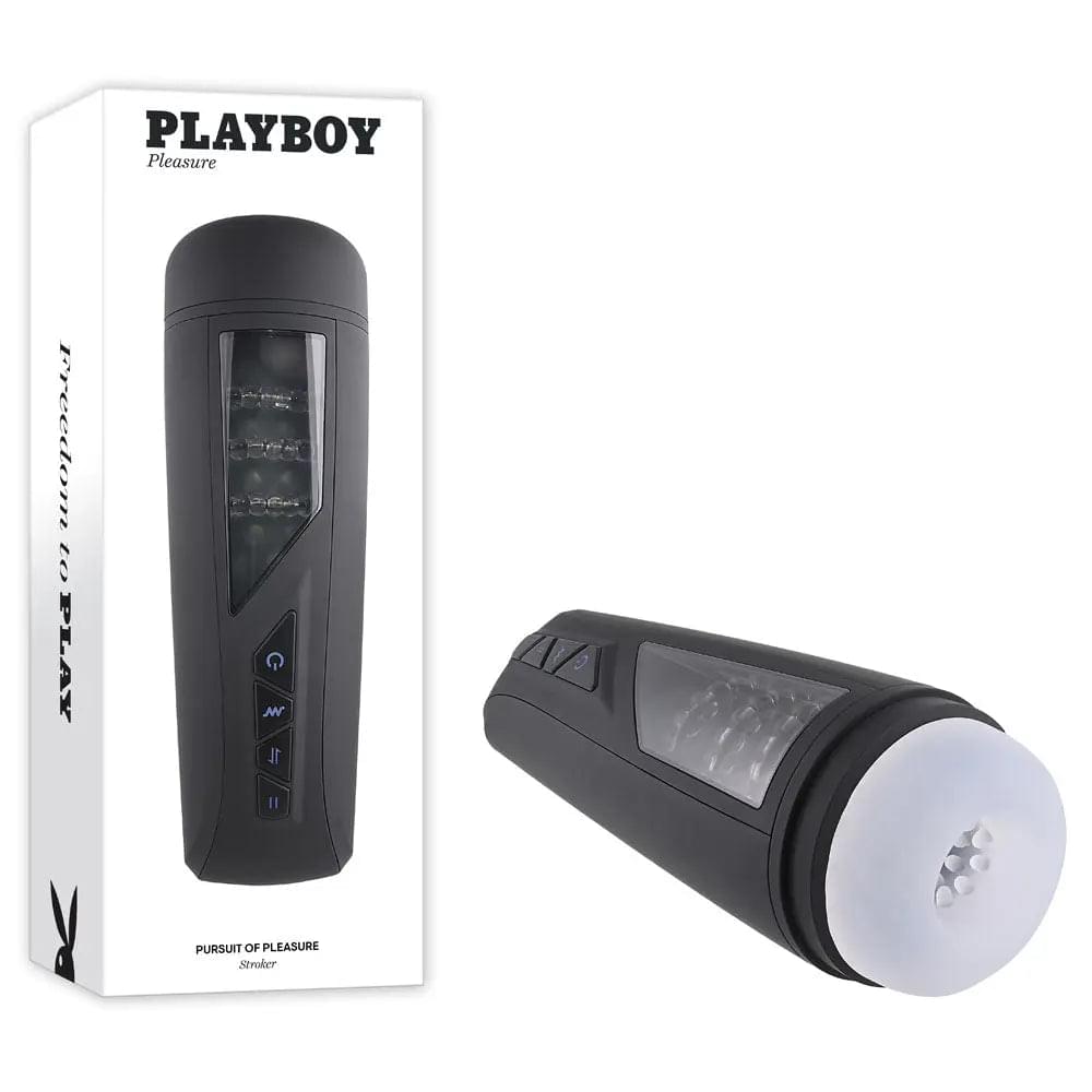 Playboy Pleasure PURSUIT OF PLEASURE - USB Rechargeable Vibrating Stroker Playboy Pleasure Discreet Intimate Essentials.