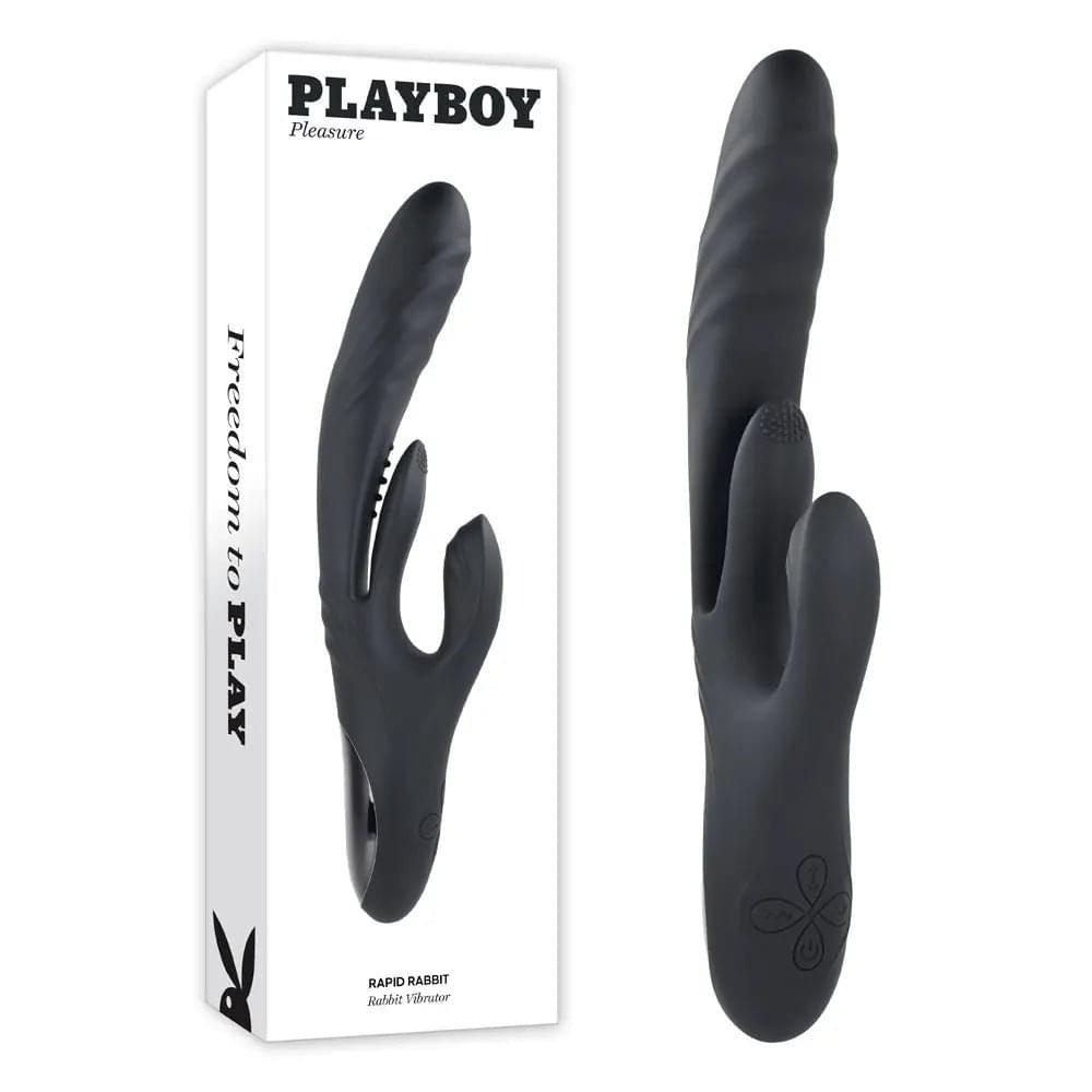 Playboy Pleasure RAPID RABBIT -  26.4 cm USB Rechargeable Rabbit Vibrator Playboy Pleasure Discreet Intimate Essentials.