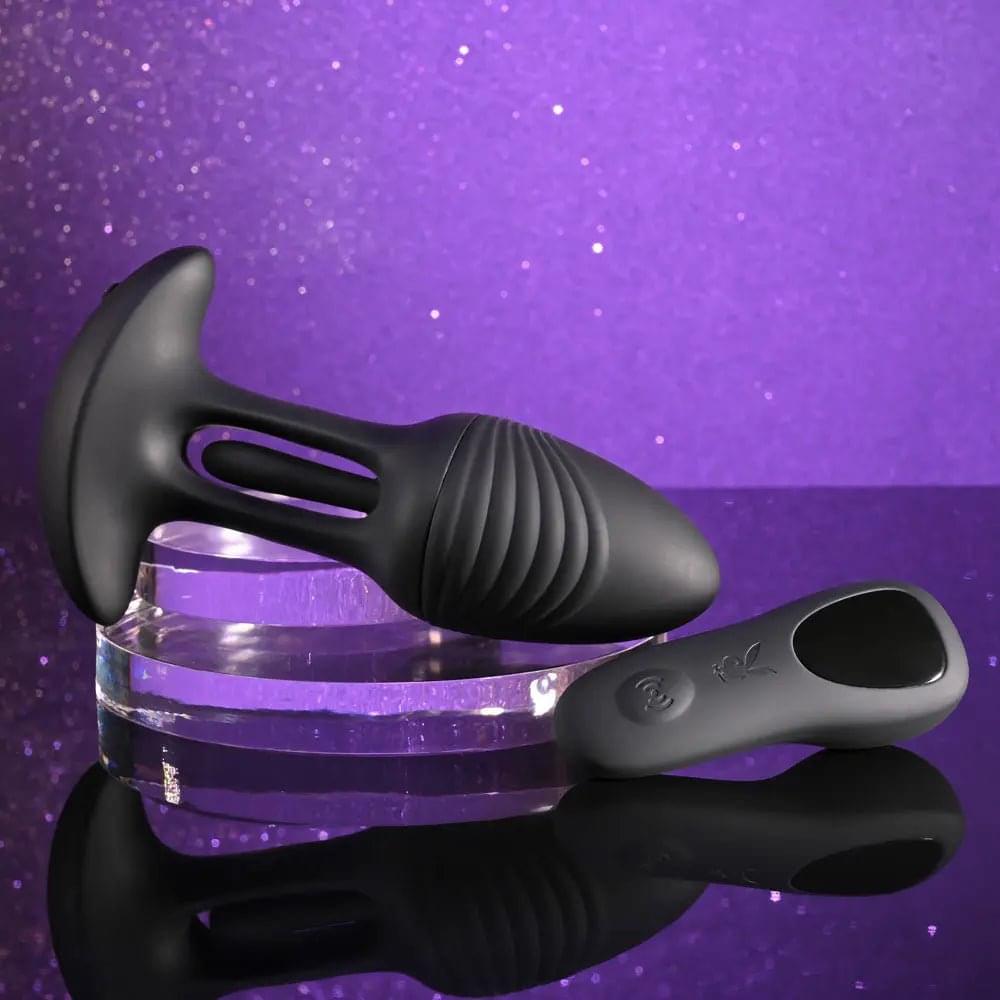 Playboy Pleasure RIM SHOT -  11.4 cm USB Rechargeable Vibrating Butt Plug Playboy Pleasure Discreet Intimate Essentials.