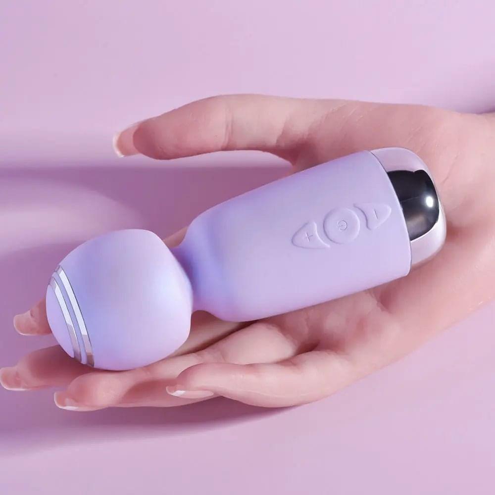 Playboy Pleasure ROYAL MINI - Lilac 12.5 cm USB Rechargeable Mini Wand Vibrator Playboy Pleasure Discreet Intimate Essentials.
