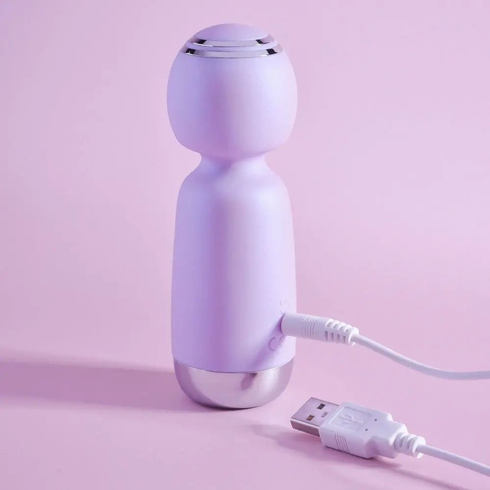 Shop affordable quality Playboy Pleasure ROYAL MINI - Lilac 12.5 cm USB Rechargeable Mini Wand Vibrator - Discreet Intimate Essentials - VIBRATORS - Playboy Pleasure