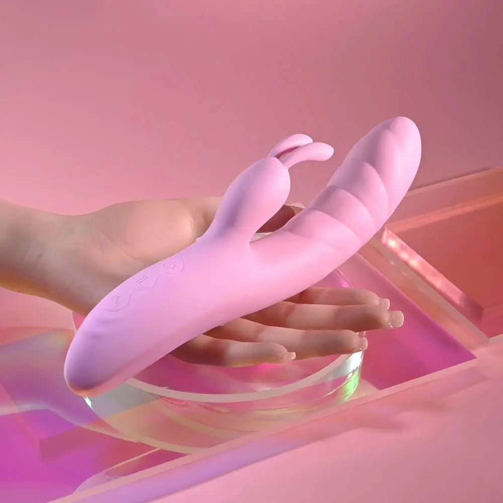 Shop affordable quality Playboy Pleasure RUB ME RIGHT - 23.2 cm USB Rechargeable Thrusting Rabbit Vibrator - Discreet Intimate Essentials - VIBRATORS - Playboy Pleasure