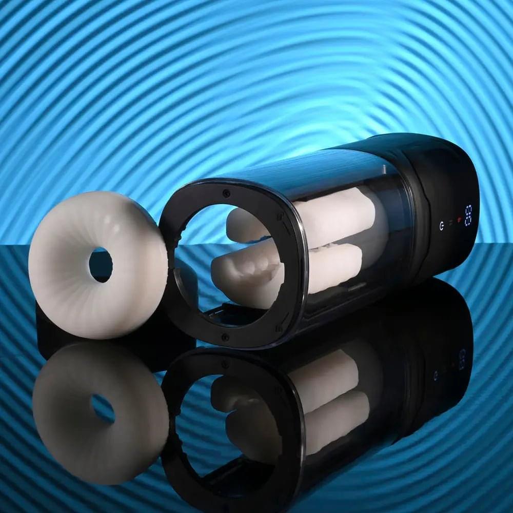 Playboy Pleasure SIDE PIECE - USB Rechargeable Warming Auto Stroker Playboy Pleasure Discreet Intimate Essentials.