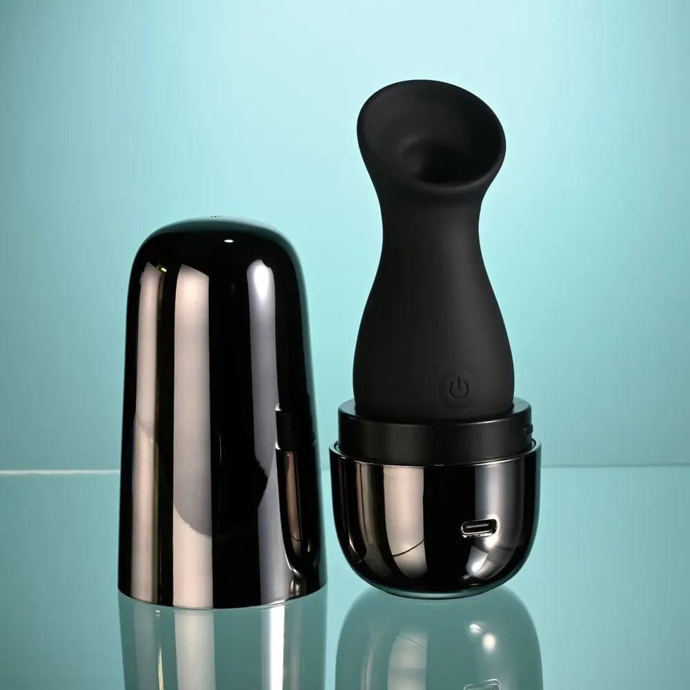 Playboy Pleasure THE JET SET - SUCKER -  10.3 cm Sucking Stimulator with Rechargeable Charging Case Playboy Pleasure Discreet Intimate Essentials.