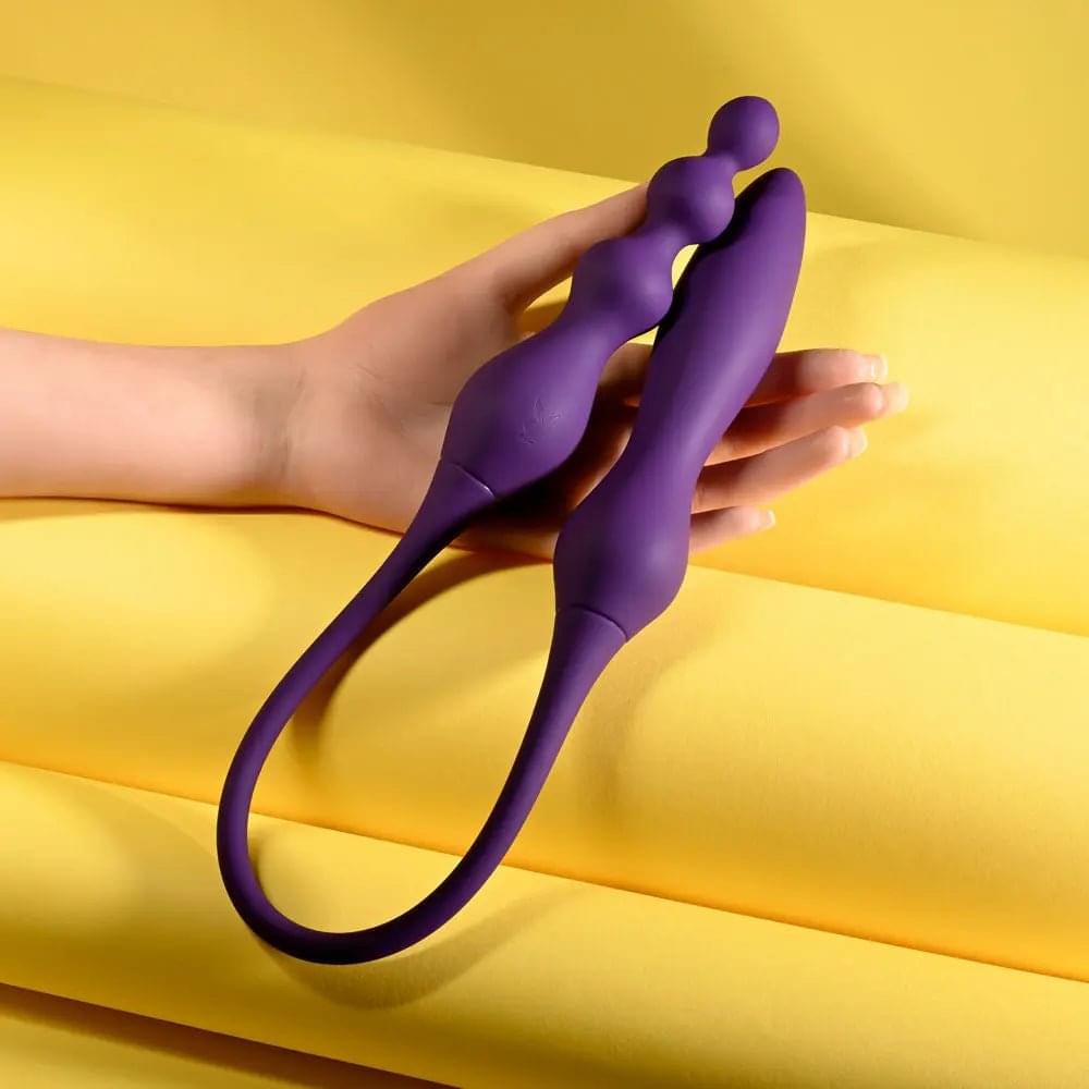 Playboy Pleasure THIS & THAT -  60 cm USB Rechargeable Flexible Dual Ended Vibrator Playboy Pleasure Discreet Intimate Essentials.