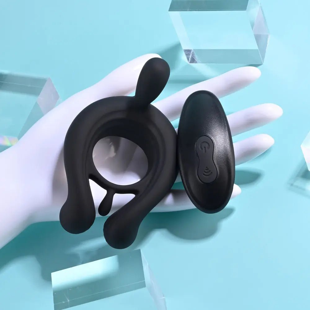 Shop affordable quality Playboy Pleasure TRIPLE PLAY - USB Rechargeable Cock Ring with Wireless Remote - Discreet Intimate Essentials - COCK RINGS - Playboy Pleasure