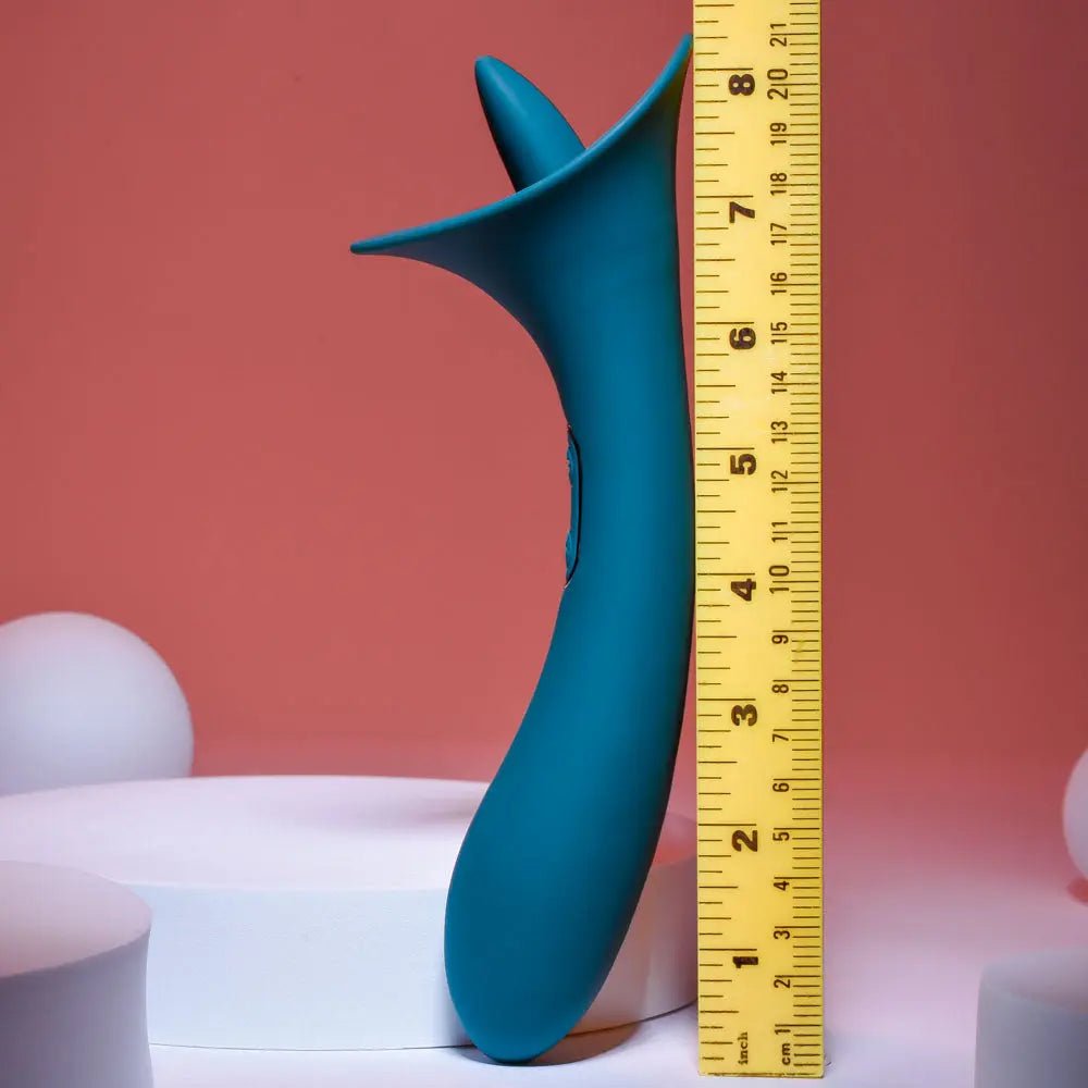 Shop affordable quality Playboy Pleasure TRUE INDULGENCE - Teal 21.3 cm USB Rechargeable Vibrator with Flicking Tip - Discreet Intimate Essentials - VIBRATORS - Playboy Pleasure