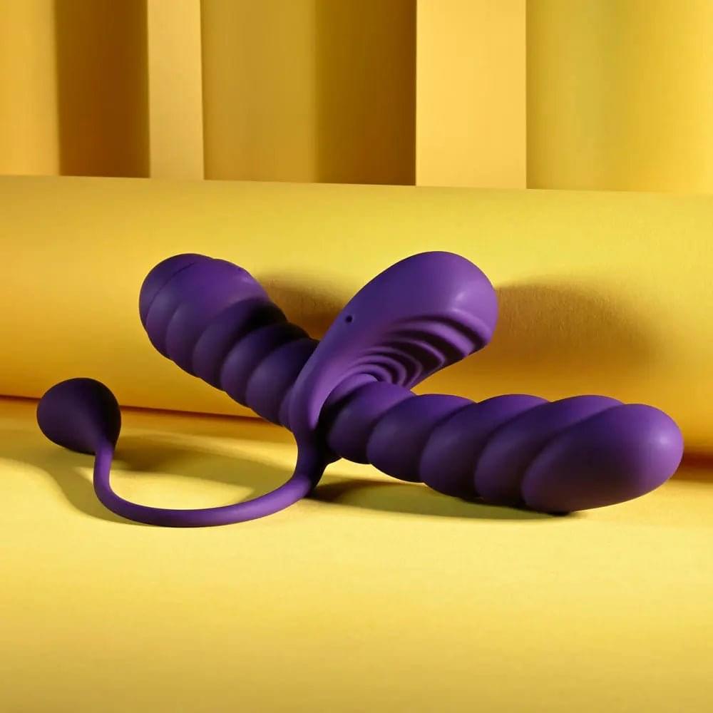 Playboy Pleasure TWISTED PLAYGROUND -  USB Rechargeable Vibrator and Cock Ring Kit Playboy Pleasure Discreet Intimate Essentials.