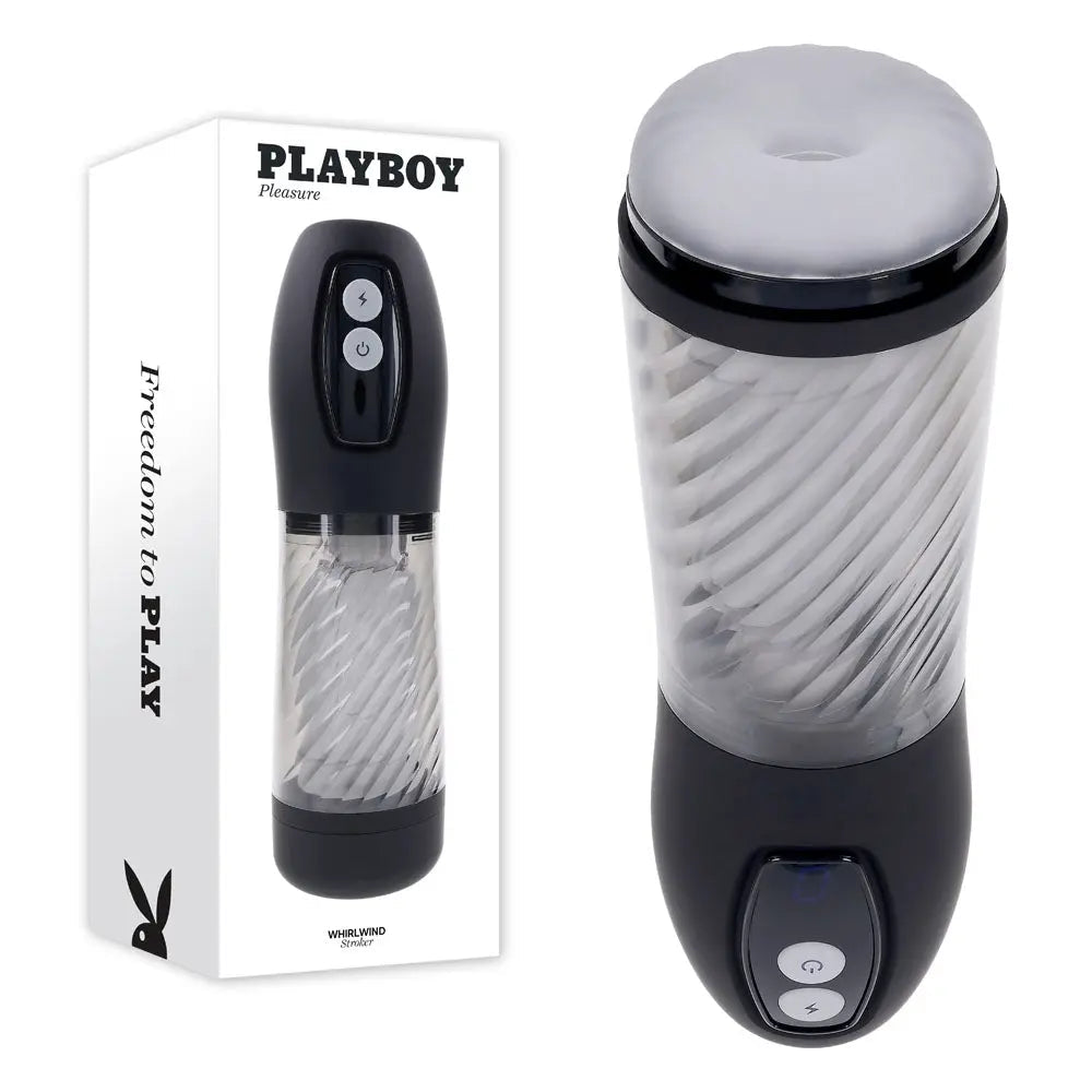 Shop affordable quality Playboy Pleasure WHIRLWIND - USB Rechargeable Thrusting and Spinning Auto Stroker - Discreet Intimate Essentials - MASTURBATORS - Playboy Pleasure