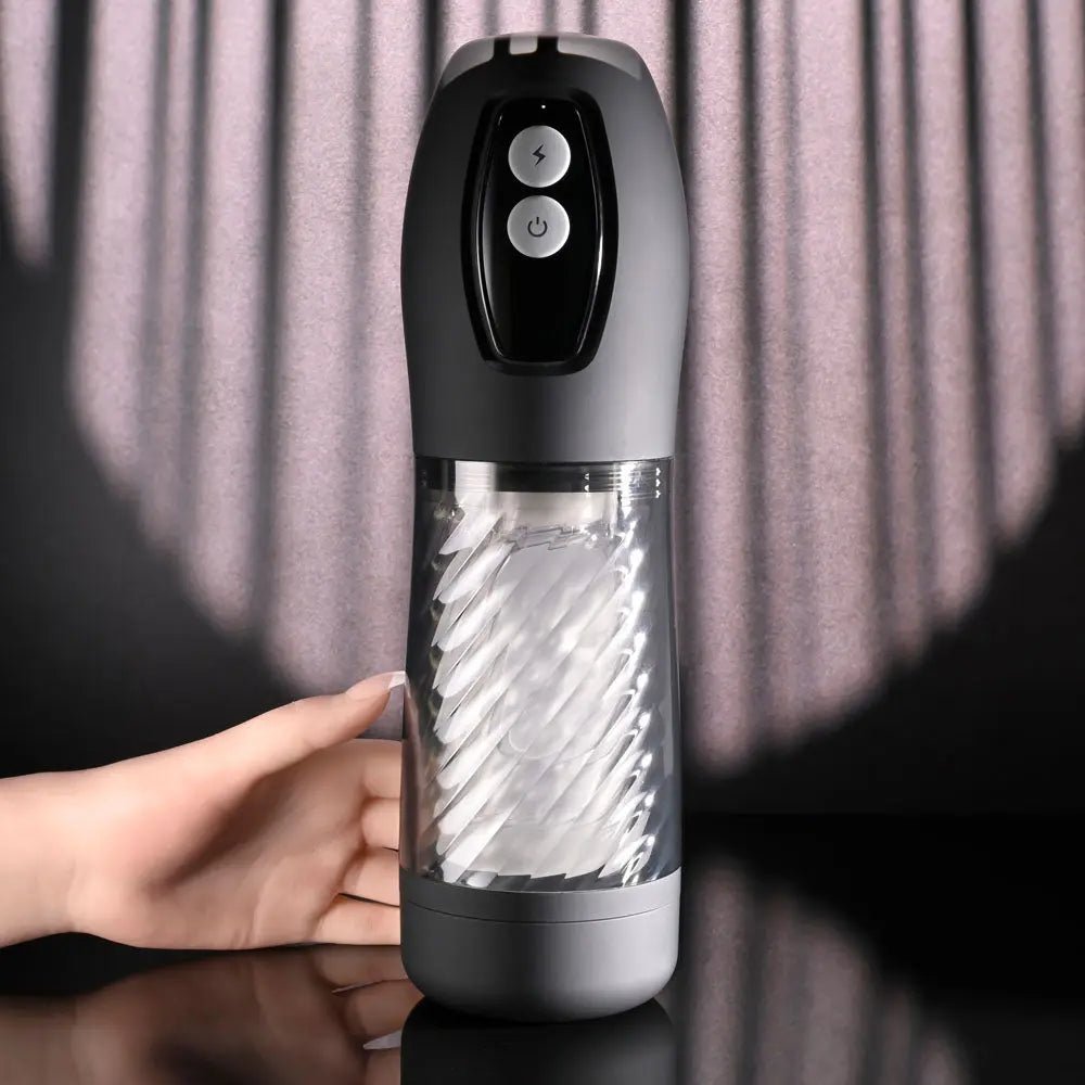 Shop affordable quality Playboy Pleasure WHIRLWIND - USB Rechargeable Thrusting and Spinning Auto Stroker - Discreet Intimate Essentials - MASTURBATORS - Playboy Pleasure