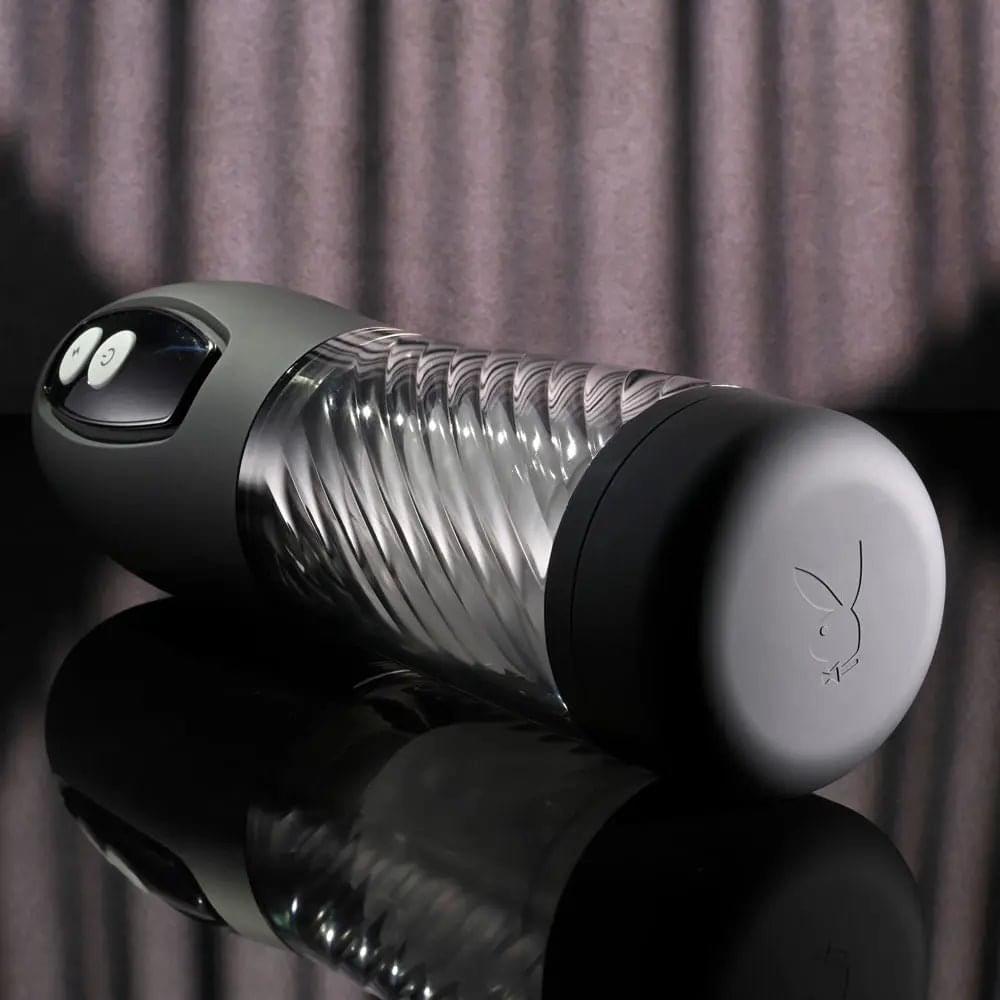 Playboy Pleasure WHIRLWIND -  USB Rechargeable Thrusting and Spinning Auto Stroker Playboy Pleasure Discreet Intimate Essentials.