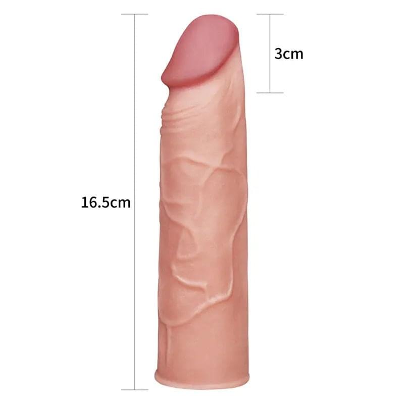 Pleasure X-Tender 1'' Sleeve -  2.54 cm (1'') Penis Extension Sleeve Lovetoy Discreet Intimate Essentials.