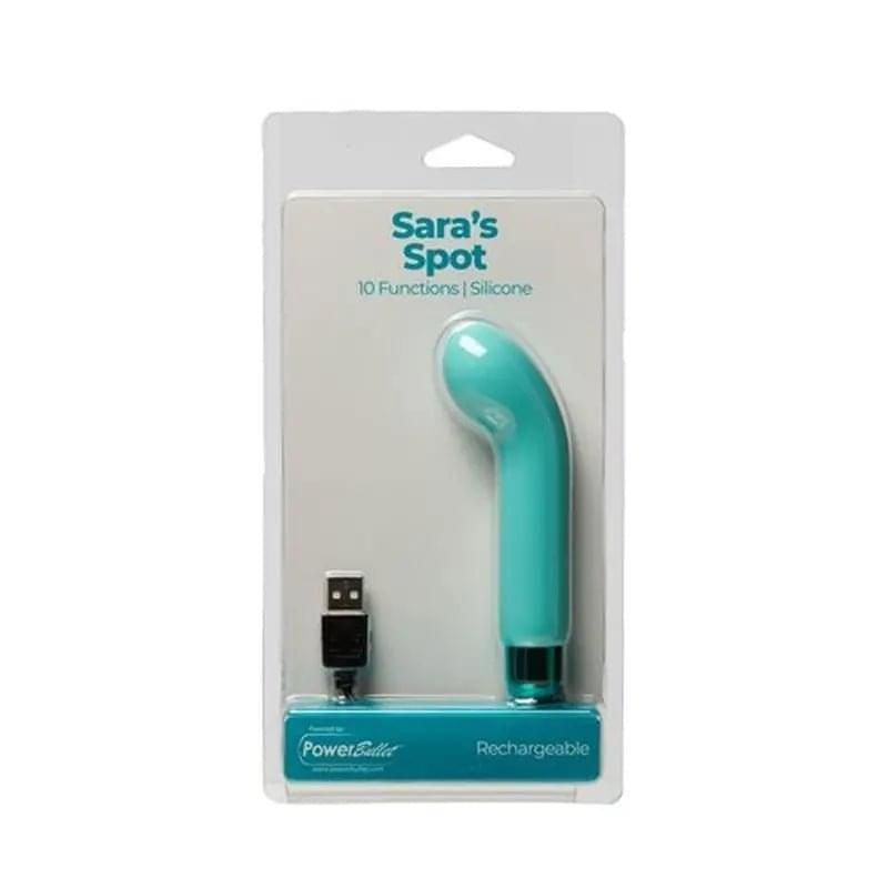 Power Bullet Sara’s Spot Vibrator Teal PowerBullet Discreet Intimate Essentials.
