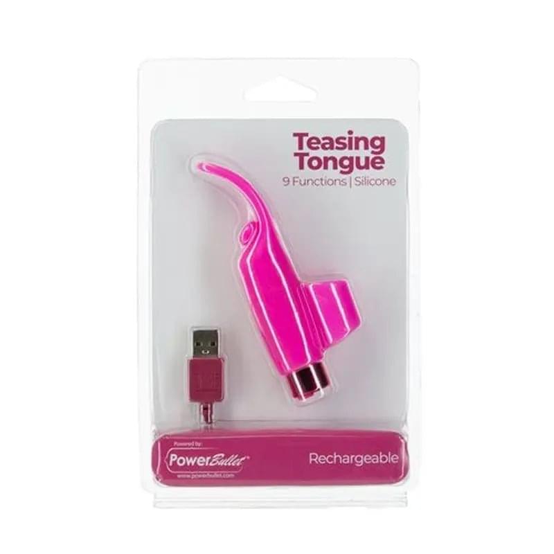 Power Bullet Teasing Tongue  w Rechargeable Bullet Pink PowerBullet Discreet Intimate Essentials.