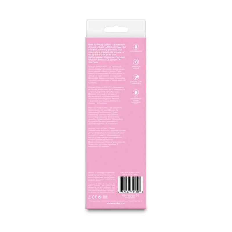 Pretty in  Rose -  -  19.4 cm USB Rechargeable Vibrator NS Novelties Discreet Intimate Essentials.