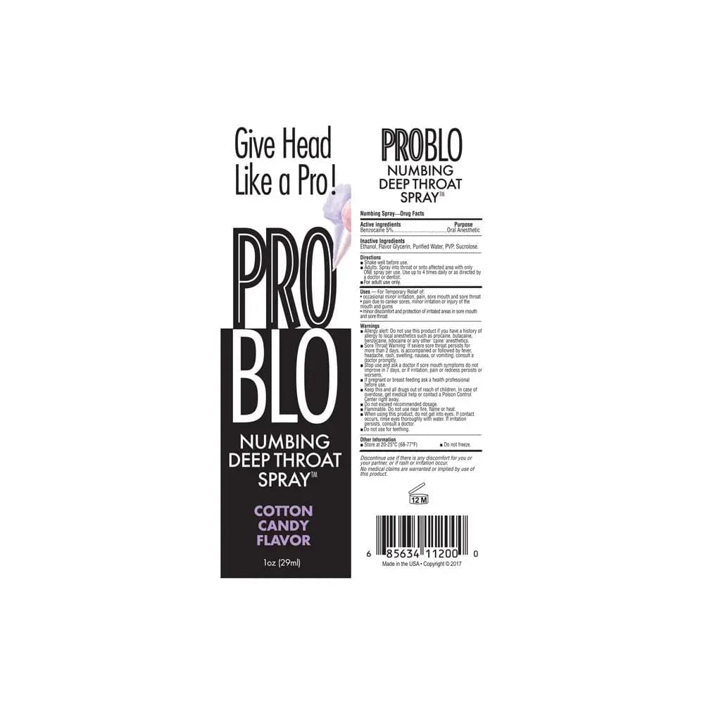 ProBlo Deep Throat Spray - Cotton Candy - Cotton Candy Flavoured Deep Throat Spray - 30 ml Little Genie Discreet Intimate Essentials.