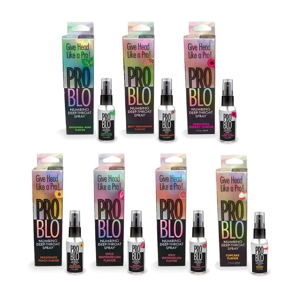 ProBlo Deep Throat Spray - Peach - Peach Flavoured Deep Throat Spray - 30 ml Little Genie Discreet Intimate Essentials.