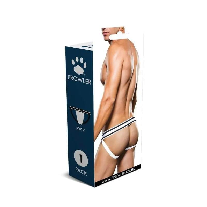 Prowler Jock White/Black Prowler Discreet Intimate Essentials.