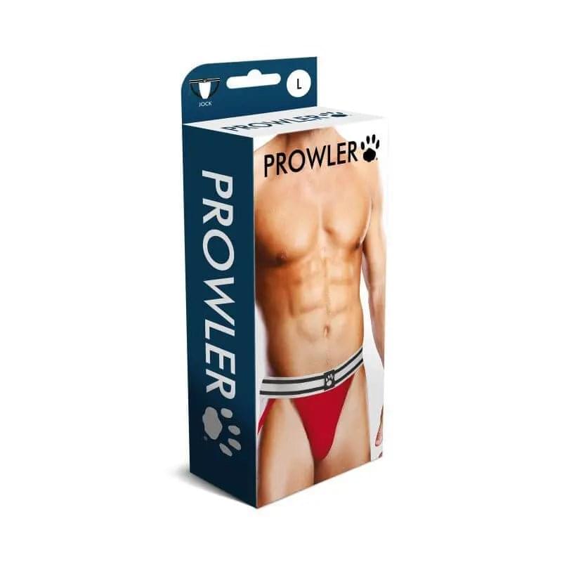 Prowler Jock White/Red Prowler Discreet Intimate Essentials.