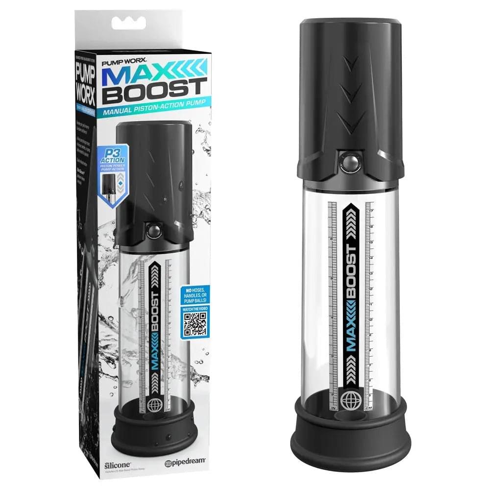 Pump Worx Max Boost -  -  Penis Pump Pipedream Discreet Intimate Essentials.