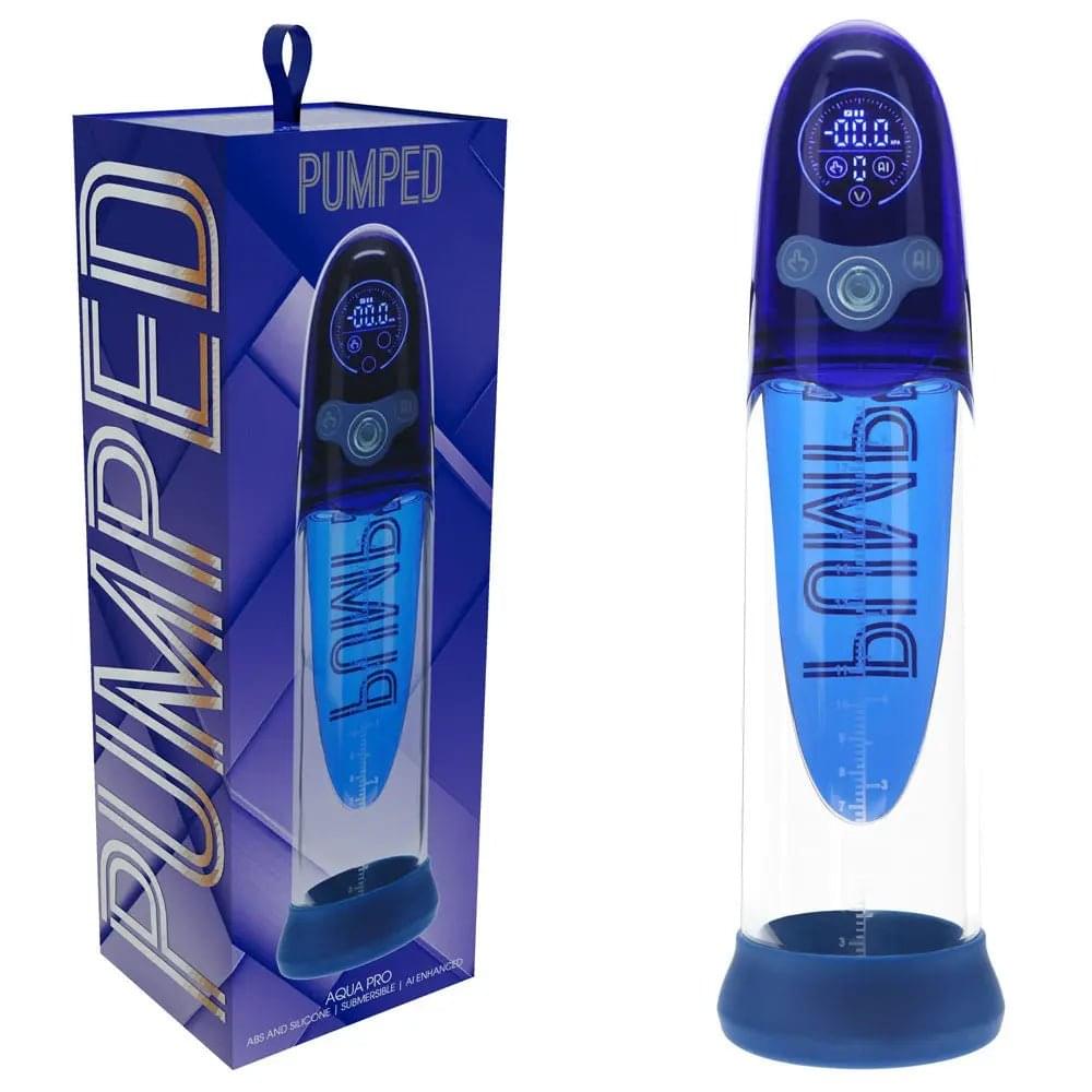 PUMPED Aqua-Pro Auto Pump -  - /Clear USB Rechargeable AI-Enabled Submersible Auto Penis Pump Shots Toys Discreet Intimate Essentials.