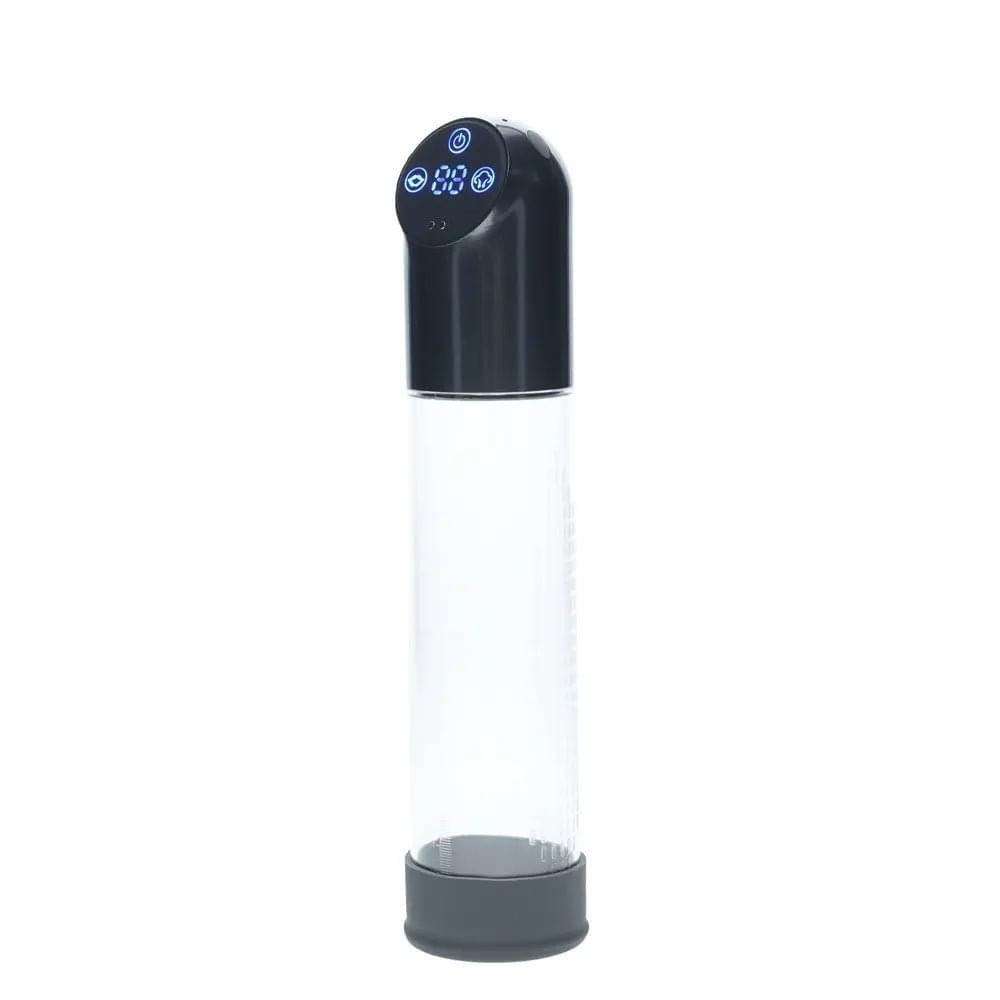 PUMPED Automatic Waterproof Pump - Gun Metal - Gunmetal/Clear USB Rechargeable Automatic Penis Pump Shots Toys Discreet Intimate Essentials.