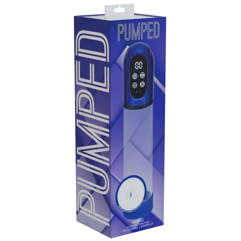 PUMPED Engage Automatic Penis Pump -  - Metallic  USB Rechargeable Auto Penis Pump Shots Toys Discreet Intimate Essentials.