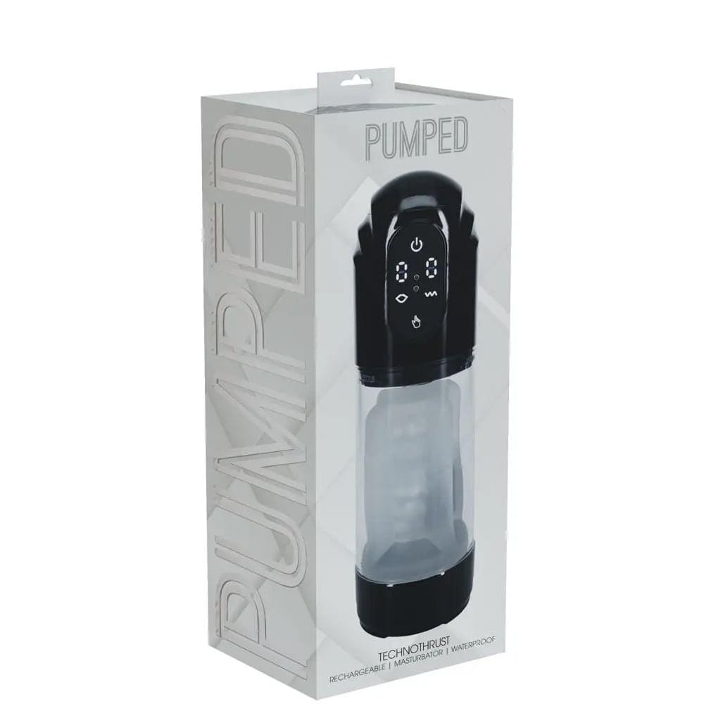PUMPED TechnoThrust Auto Masturbator - /Clear USB Rechargeable Auto Maturbator Shots Toys Discreet Intimate Essentials.