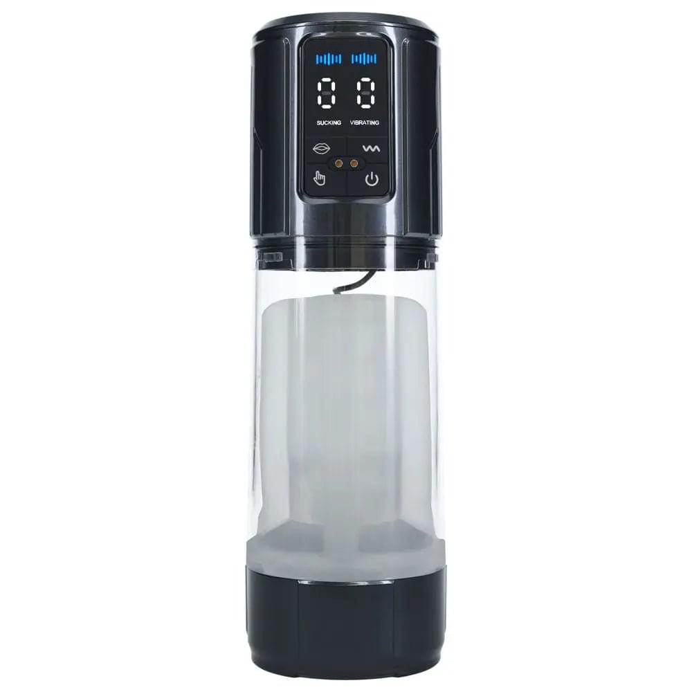 PUMPED UltraLift Automatic Masturbator - Gunmetal Grey/Clear USB Rechargeable Auto Masturbator Shots Toys Discreet Intimate Essentials.