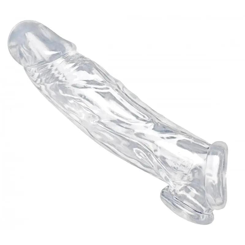 Realistic Clear Penis Enhancer and Ball Stretcher Size Matters Discreet Intimate Essentials.