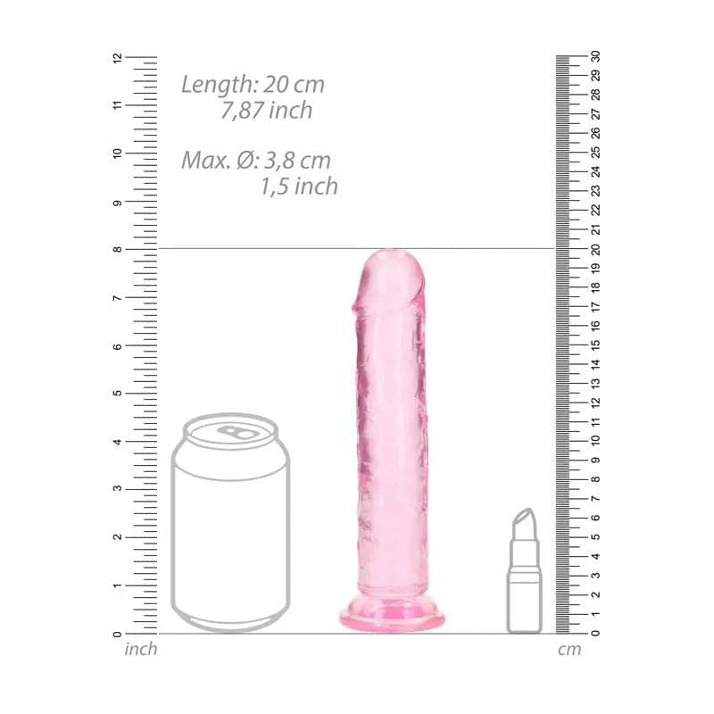 REALROCK 18 cm Straight Dildo -  -  18 cm (7'') Dong Shots Toys Discreet Intimate Essentials.